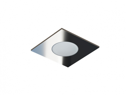 Pevný LED podhled SPOTLIGHT IP65 SQUARE bodovka stříbrná 5W teplá bílá
