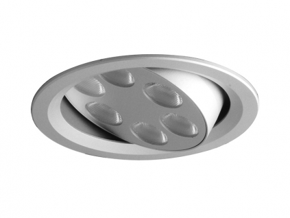 VÝKLOPNÝ PODHLED KULATÝ 6LED stříbrná (aluminium) 6 LED 7W studená bílá