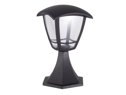 188499 1 cerne led stojaci venkovni svitidlo 8w tepla bila ip44