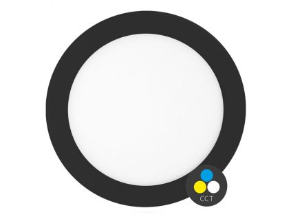černý vestavný LED panel LADA IP44 (Barva světla CCT Smart, Stmívatelnost Stmívatelný, Výkon 25W)