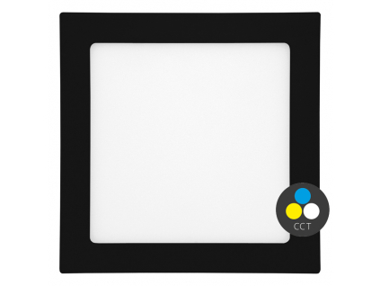 černý vestavný LED panel 300x300mm 25W CCT RAFA IP44