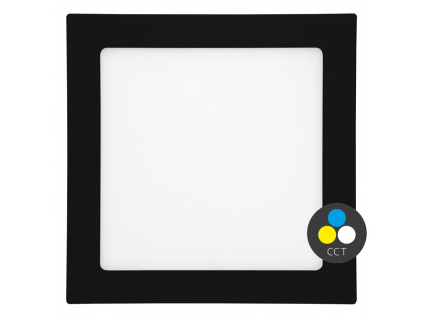 černý vestavný LED panel CCT RAFA IP44