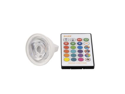 188997 led zarovka rgbw mr16 3w 60 rgb studena bila