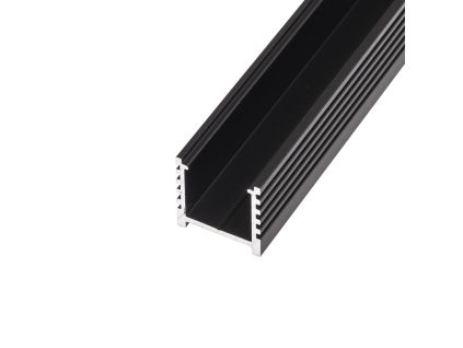 LED profil N12C - nástěnný černý (Délka 1m, Typ Profil bez krytu)