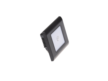 LED vestavné svítidlo PIR-RAN-B černá (Barva světla Teplá bílá, Stmívatelnost Nestmívatelný, Výkon 0,6W)