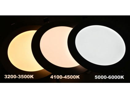 Bílý kulatý vestavný LED panel 175mm 12W denní bílá