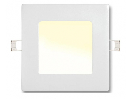Bílý vestavný LED panel 120 x 120mm 6W teplá bílá