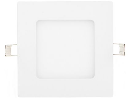 Bílý hranatý vestavný LED panel 120x120mm (Barva světla Teplá bílá, Stmívatelnost Nestmívatelný, Výkon 6W)