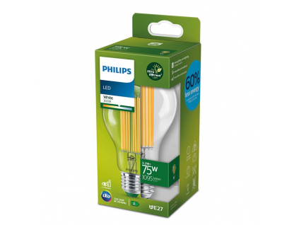 Philips 8719514435674 LED filamentová žárovka 1x5,2W/75W | E27 | 1535lm | 3000K - čirá, Ultra Efficient