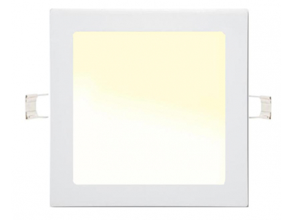 Stmívatelný bílý vestavný LED panel 225x225mm 18W teplá bílá