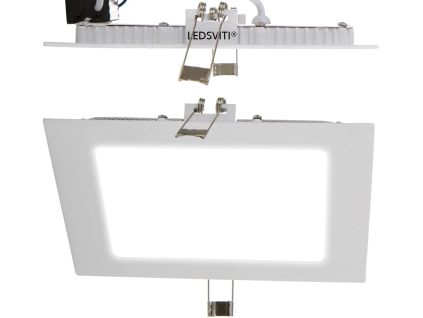 Stmívatelný bílý vestavný LED panel 225x225mm 18W teplá bílá