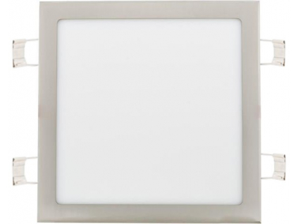 Stmívatelný stříbrný vestavný LED panel 300x300mm 18W studená bílá