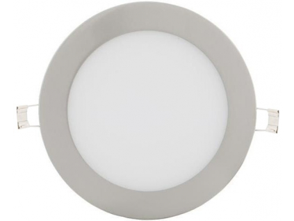 Stmívatelný chromový kruhový vestavný LED panel 175mm 12W denní bílá
