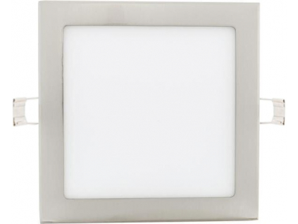 Stmívatelný chromový vestavný LED panel 225x225mm 18W teplá bílá