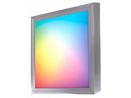 2069 1 stmivatelny stribrny led panel s rameckem rgb 300x300 mm 13w