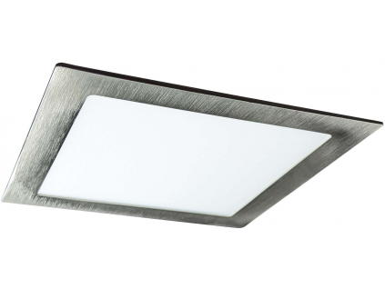 Matný chrom vestavný LED panel 225x225mm 18W teplá bílá