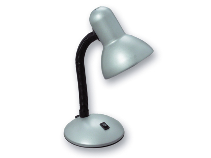 LED šedá stolní lampička 7W denní bílá