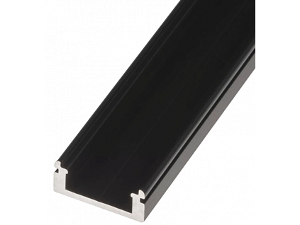 LED profil N8C - nástěnný černý 1m