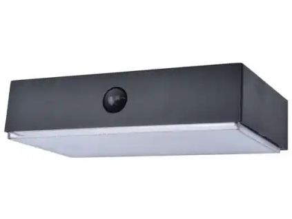218874 lutec 6939501330 led venkovni nastenne svitidlo fadi se senzorem 1x5w 800lm 2700 6500k ip54 cerna