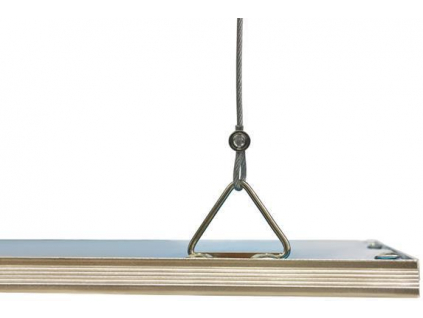Stříbrný závěsný LED panel 600x600mm 45W denní bílá 5000lm