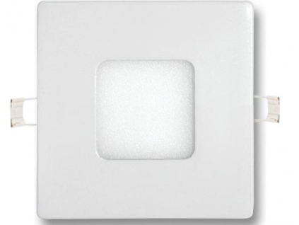 Stmívatelný bílý vestavný LED panel 90x90mm 3W denní bílá