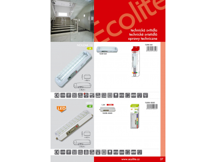 LED nouzové osvětlení 1,2W denní bílá