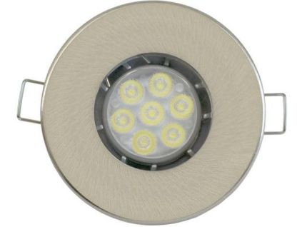 Nikl vestavné podhledové LED svítidlo IP44 230V (Barva světla Teplá bílá, Stmívatelnost Nestmívatelný, Výkon 7W)