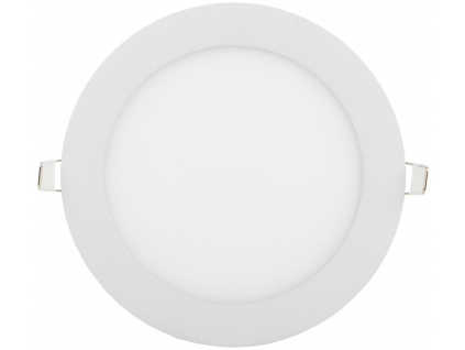 Bílý kruhový vestavný LED panel 166mm 12W teplá bílá