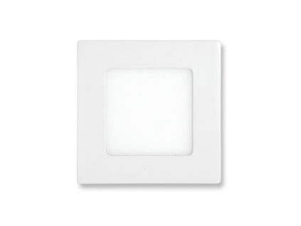 Bílý vestavný LED panel 120x120mm 6W teplá bílá