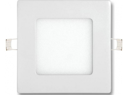 Bílý vestavný LED panel 120x120mm 6W teplá bílá