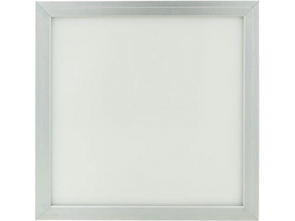 Stmívatelný stříbrný podhledový LED panel 300x300mm 18W teplá bílá