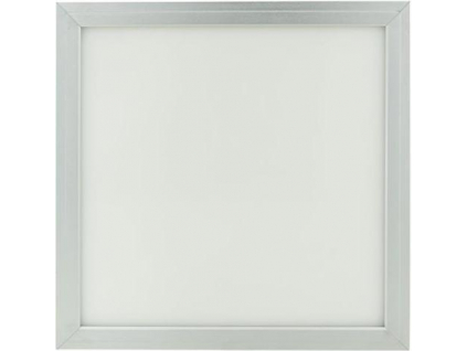 Stmívatelný stříbrný podhledový LED panel 300x300mm 18W studená bílá