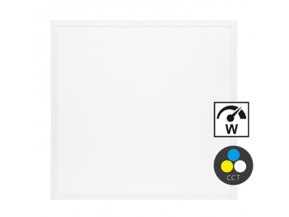 Bílý podhledový LED panel 24W 600x600 4000lm CCT IP20