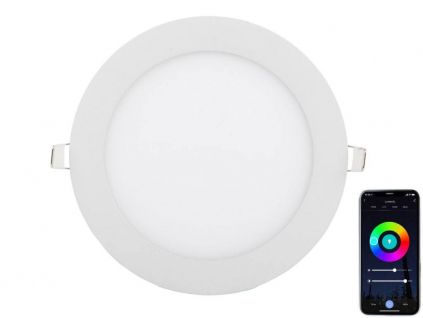 281579 bily kruhovy vestavny led panel 170mm 12w smart tuya rgb cct
