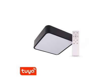 SMART Tuya LED svítidlo RENDO hranaté černé (Barva světla CCT Smart, Stmívatelnost Stmívatelný, Výkon 24W)