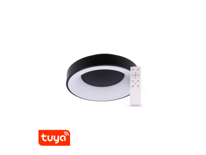 SMART Tuya LED svítidlo ZULU kulaté černé (Barva světla CCT Smart, Stmívatelnost Stmívatelný, Výkon 60W)