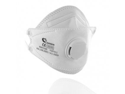Bílý Respirátor FFP3 s ventilem duck TP311 LAIANZHI