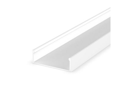 LED profil P13-1 bílý široký přisazený (Délka 1m, Typ Profil bez krytu)