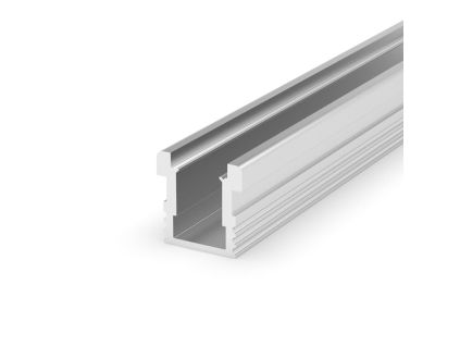 LED profil P24-1 pochozí vysoký stříbrný, Profil bez krytu 2m