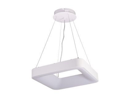 LED svítidlo ZULU hranaté bílé závěsné (Barva světla CCT Smart, Stmívatelnost Stmívatelný, Výkon 32W)