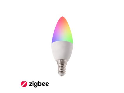 315650 smart led zarovka e14 zigbee rgbcct zb5w rgb tepla bila 5w