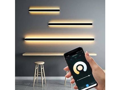315948 10 smart cerne led moderni nastenne svitidlo strip 45w p 150cm 8cm ip20 cct