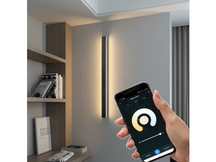 SMART Černé LED moderní nástěnné svítidlo strip 19W Z 60cm/8cm IP20 CCT
