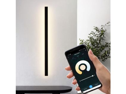 315954 23 smart cerne led moderni nastenne svitidlo strip 30w z 100cm 8cm ip20 cct