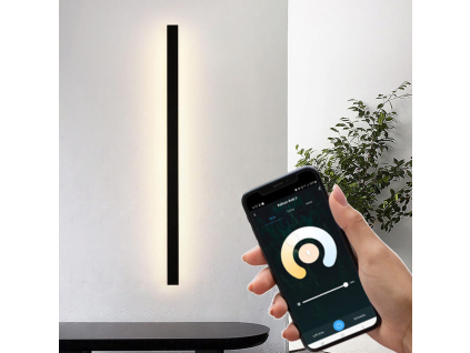 SMART Černé LED moderní nástěnné svítidlo strip 30W Z 100cm/8cm IP20 CCT