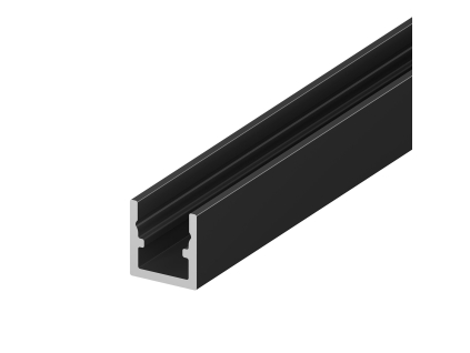 325345 led profil p4 4 mini cerny profil bez krytu 2m