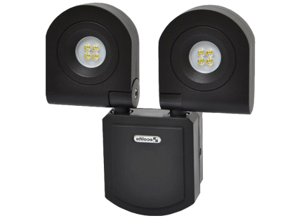 154731 cerny led reflektor 2x10w studena bila