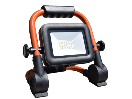 7347 oranzovy led reflektor se stojanem 50w denni bila
