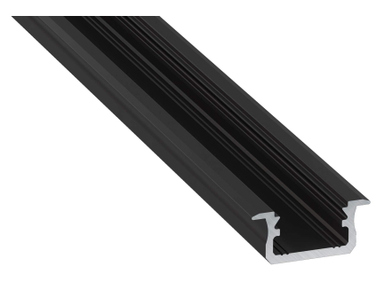 AL-PROFIL B BLACK (10-0022) (Délka 1M)