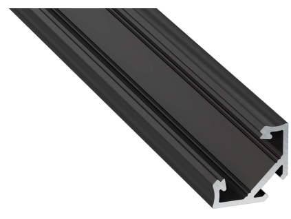 AL-PROFIL C BLACK (10-0032) (Délka 1M)